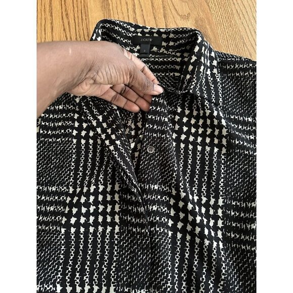 J Crew Sleeveless Printed Blouse Womens Size S Lightweight V Neck Office Career - Picture 8 of 9